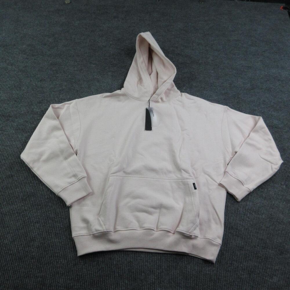 HOURS Hoodie Womens 2XL Pink Pullover Hooded Fleece Pockets Cotton Relaxed NWT
